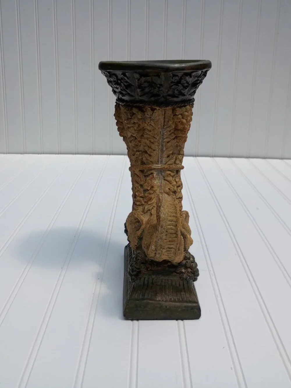 Vintage Cornucopia Elephant Planter Decorative Tabletop Horn of Plenty Vase 11